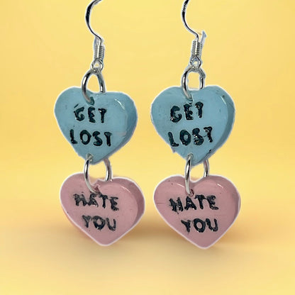 Anti Valentines Candy Dangle Earrings